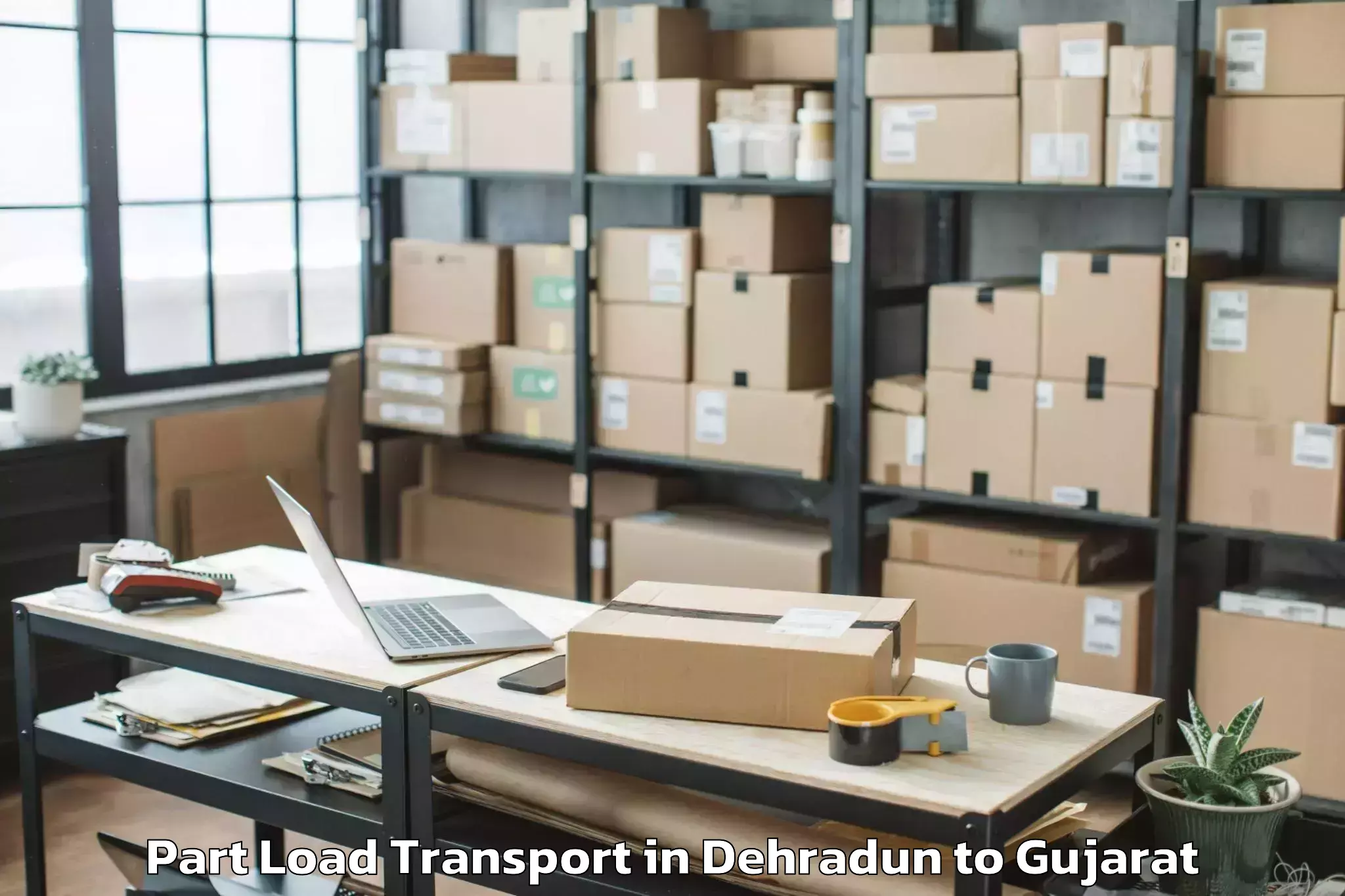 Get Dehradun to Dhuvaran Part Load Transport